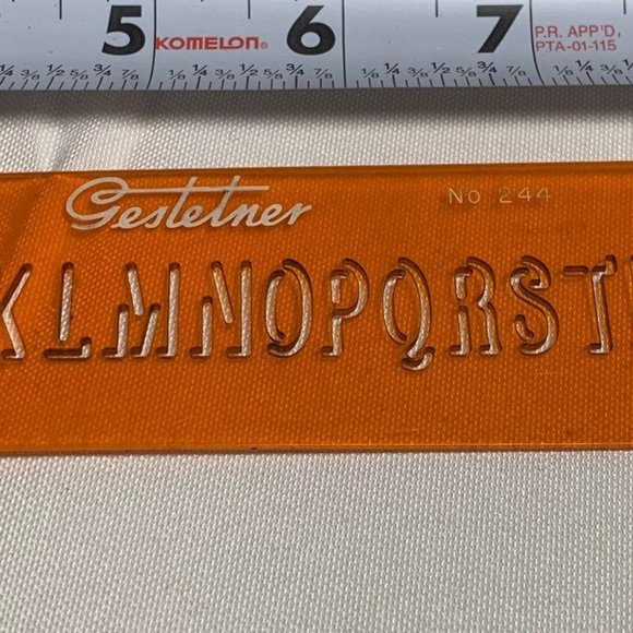 Vintage Gestetner Stencil Tracing No 244 Alphabet Template Made in England Rare - Picture 2 of 4